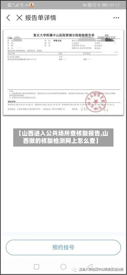 【山西进入公共场所查核酸报告,山西做的核酸检测网上怎么查】