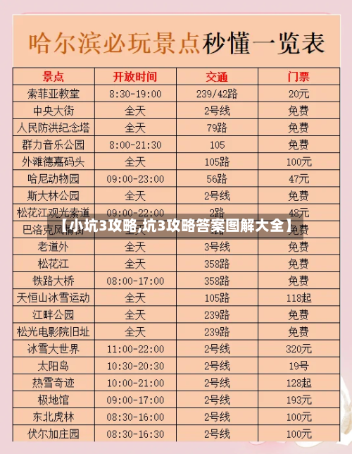 【小坑3攻略,坑3攻略答案图解大全】