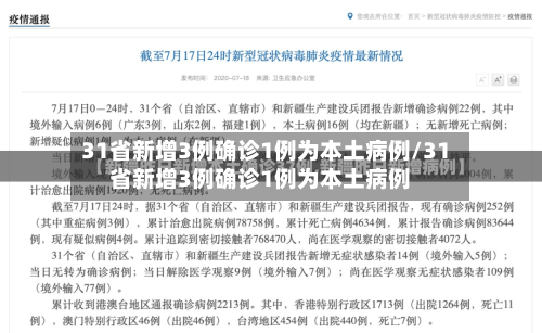 31省新增3例确诊1例为本土病例/31省新增3例确诊1例为本土病例