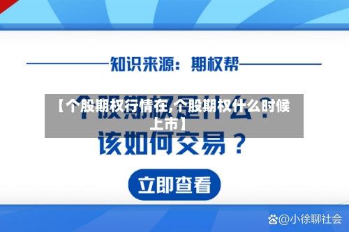 【个股期权行情在,个股期权什么时候上市】