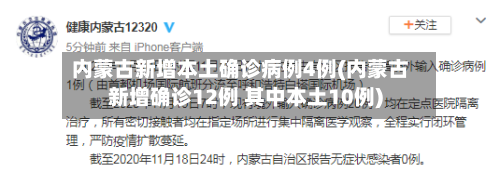 内蒙古新增本土确诊病例4例(内蒙古新增确诊12例 其中本土10例)
