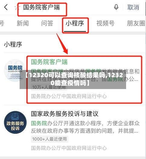 【12320可以查询核酸结果吗,12320能查疫情吗】