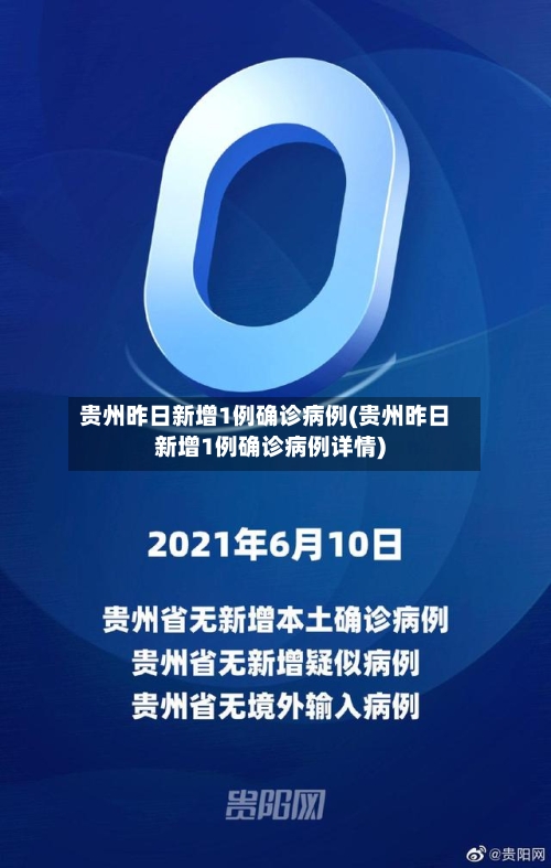 贵州昨日新增1例确诊病例(贵州昨日新增1例确诊病例详情)