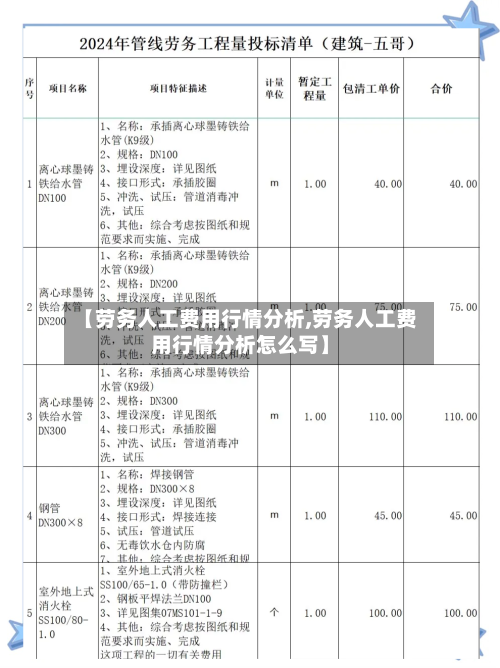 【劳务人工费用行情分析,劳务人工费用行情分析怎么写】