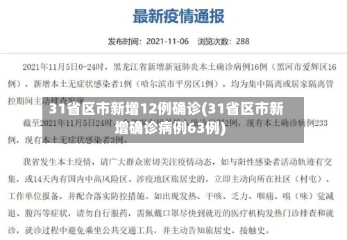 31省区市新增12例确诊(31省区市新增确诊病例63例)-第2张图片