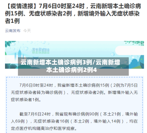 云南新增本土确诊病例3例/云南新增本土确诊病例2例4-第2张图片