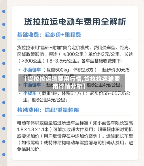 【货拉拉运输费用行情,货拉拉运输费用行情分析】-第2张图片