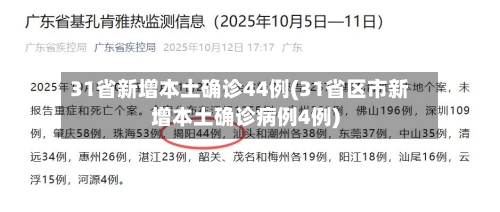 31省新增本土确诊44例(31省区市新增本土确诊病例4例)