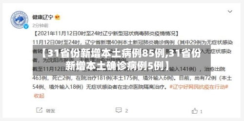 【31省份新增本土病例85例,31省份新增本土确诊病例5例】-第3张图片
