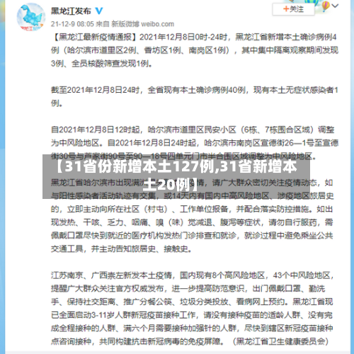 【31省份新增本土127例,31省新增本土20例】-第3张图片