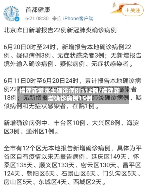 福建新增本土确诊病例112例/福建新增确诊病例15例