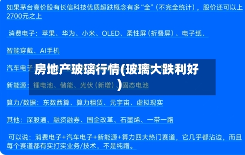房地产玻璃行情(玻璃大跌利好)-第1张图片