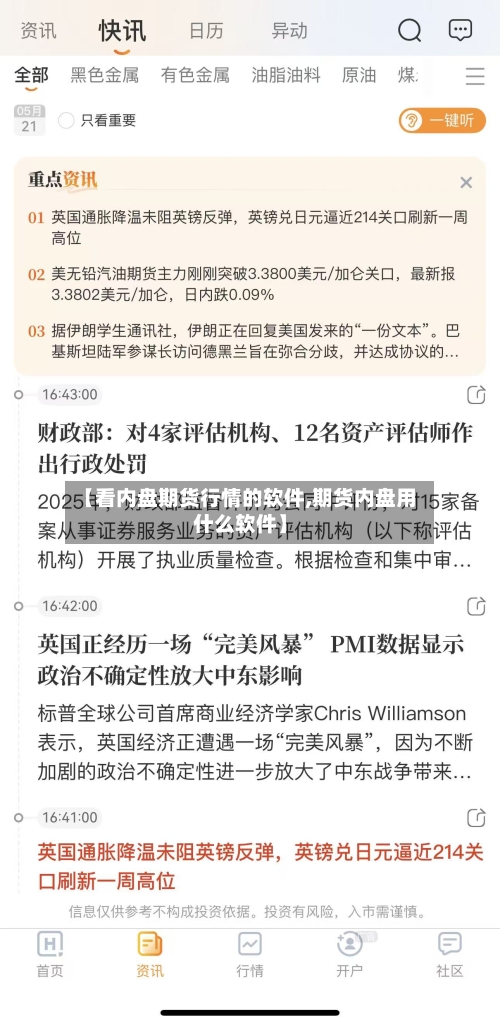 【看内盘期货行情的软件,期货内盘用什么软件】
