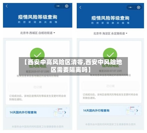 【西安中高风险区清零,西安中风险地区需要隔离吗】