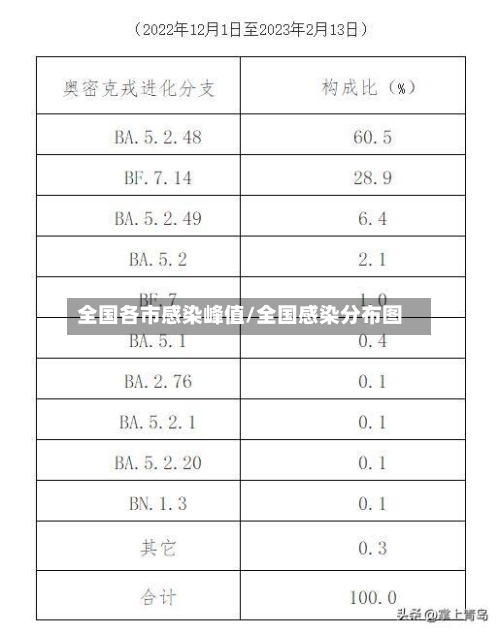 全国各市感染峰值/全国感染分布图-第1张图片
