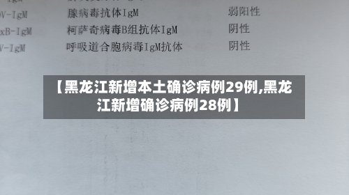 【黑龙江新增本土确诊病例29例,黑龙江新增确诊病例28例】