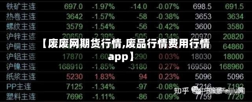 【废废网期货行情,废品行情费用行情app】-第3张图片