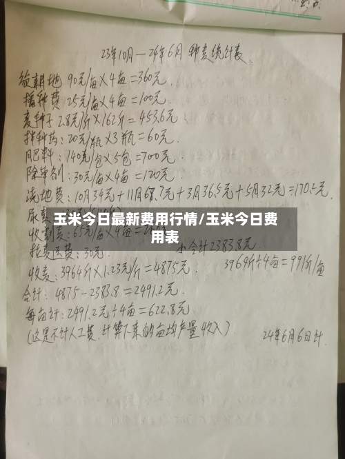 玉米今日最新费用行情/玉米今日费用表-第1张图片