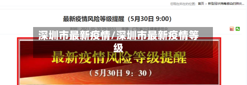 深圳市最新疫情/深圳市最新疫情等级-第2张图片