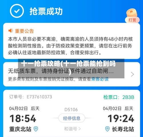 十一抢票攻略(十一抢票能抢到吗)-第2张图片