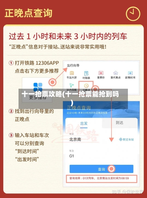 十一抢票攻略(十一抢票能抢到吗)