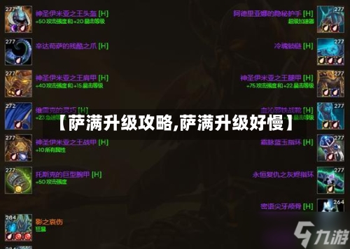 【萨满升级攻略,萨满升级好慢】
