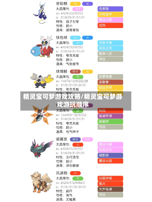 精灵宝可梦游戏攻略/精灵宝可梦游戏游玩顺序