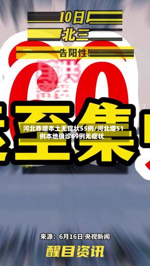 河北昨增本土无症状55例/河北增51例本地确诊69例无症状