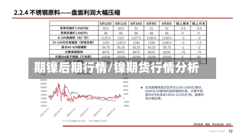 期镍后期行情/镍期货行情分析-第2张图片