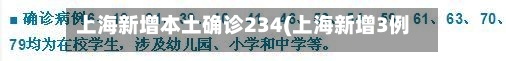 上海新增本土确诊234(上海新增3例本土确诊病例行动轨迹)-第1张图片