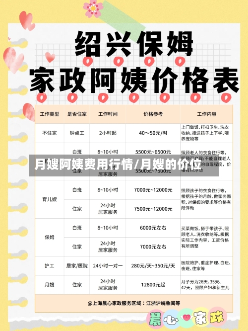 月嫂阿姨费用行情/月嫂的价位-第3张图片