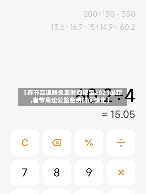 【春节高速路免费时间规定2021最新,春节高速公路免费时间确定】