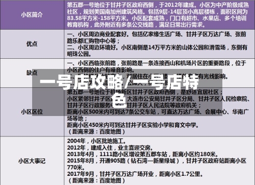 一号店攻略/一号店特色-第3张图片