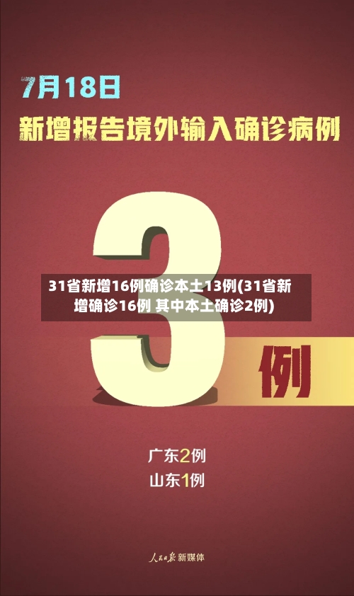 31省新增16例确诊本土13例(31省新增确诊16例 其中本土确诊2例)