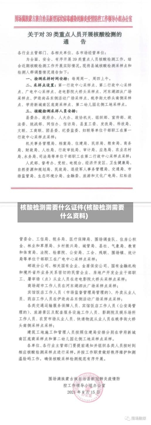 核酸检测需要什么证件(核酸检测需要什么资料)-第1张图片