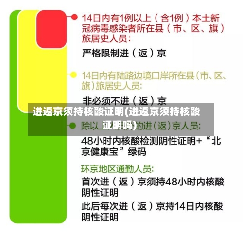进返京须持核酸证明(进返京须持核酸证明吗)