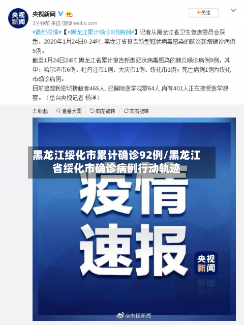 黑龙江绥化市累计确诊92例/黑龙江省绥化市确诊病例行动轨迹-第1张图片