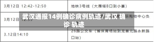 武汉通报14例确诊病例轨迹/武汉 确诊 轨迹-第2张图片