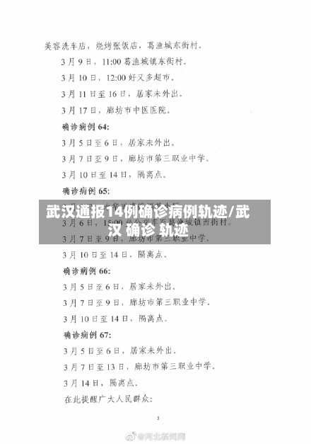 武汉通报14例确诊病例轨迹/武汉 确诊 轨迹