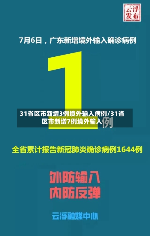 31省区市新增3例境外输入病例/31省区市新增7例境外输入-第2张图片