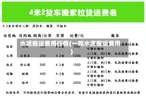 水泥搬运费用行情(一吨水泥搬运费用)-第2张图片