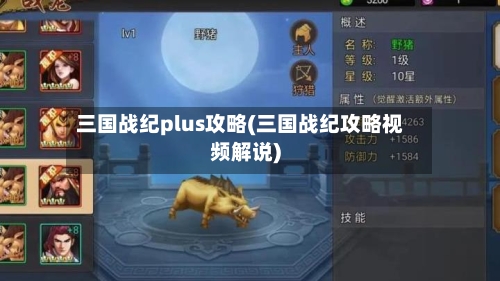 三国战纪plus攻略(三国战纪攻略视频解说)-第2张图片