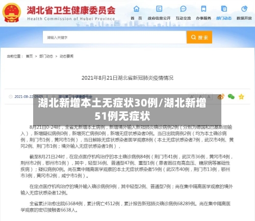 湖北新增本土无症状30例/湖北新增51例无症状-第2张图片