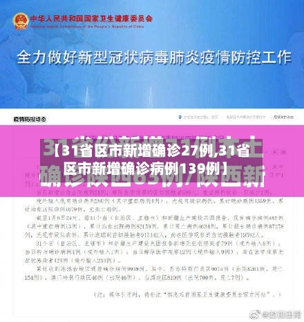 【31省区市新增确诊27例,31省区市新增确诊病例139例】-第3张图片