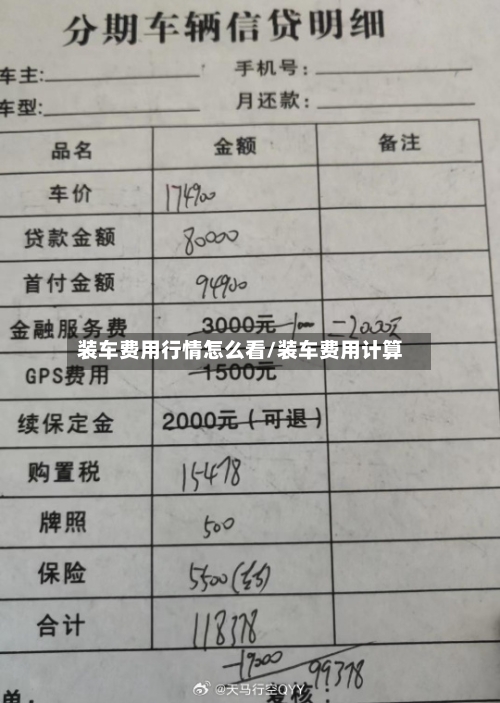 装车费用行情怎么看/装车费用计算