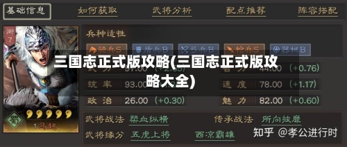 三国志正式版攻略(三国志正式版攻略大全)-第3张图片