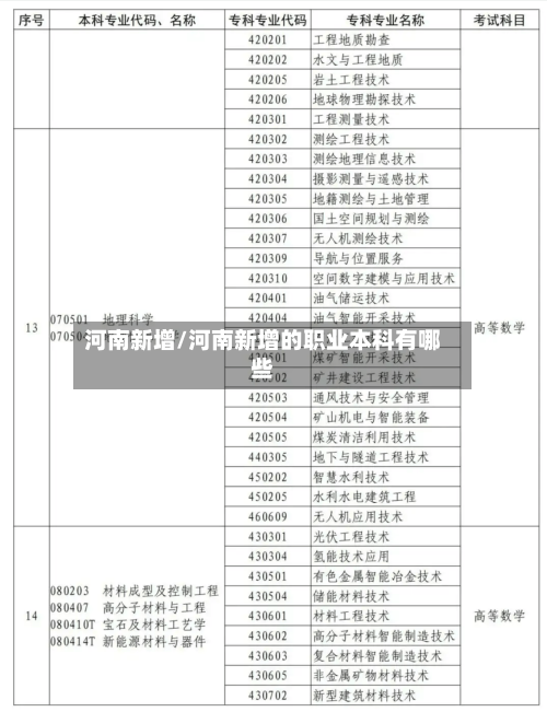 河南新增/河南新增的职业本科有哪些-第1张图片