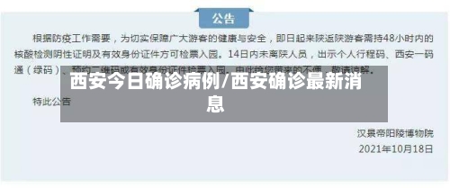 西安今日确诊病例/西安确诊最新消息-第3张图片