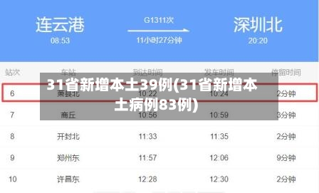 31省新增本土39例(31省新增本土病例83例)-第2张图片