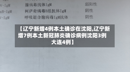 【辽宁新增4例本土确诊在沈阳,辽宁新增7例本土新冠肺炎确诊病例沈阳3例大连4例】-第1张图片